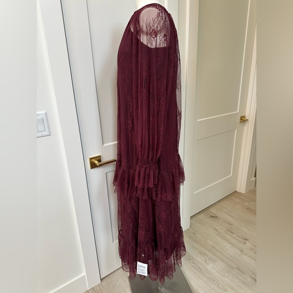 ASOS Curve Burgundy Lace Dress - Picture 2 of 5